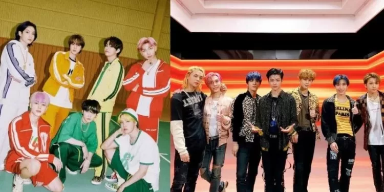 Kiri: BTS, kanan: NCTU (MASAPNEWS/Instagram @bts.bighitofficial & @nct)