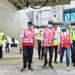 Menteri Perhubungan Budi Karya Sumadi (tiga kanan) saat meninjau Bandara Soekarno-Hatta, di Tangerang, Banten, pada Sabtu (11/12/2021). (MASAPNEWS/ANT/HO-Kementerian Perhubungan)