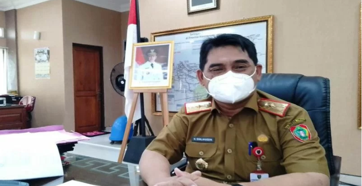 Kepala Dinas PUPR Kalimantan Tengah Shalahuddin saat ditemui di ruang kerjanya, Senin (6/12/2021). ANT/IST