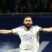 Selebrasi Karim Benzema setelah mencetak satu-satunya gol dalam pertandingan antara Real Madrid melawan Athletic Bilbao di Santiago Bernabeu pada Rabu (1/12/2021) waktu setempat. ANT/IST