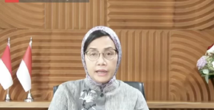 Tangkapan layar Menteri Keuangan Sri Mulyani Indrawati dalam Pembukaan Ijtima’ Sanawi DPS 2021 di Jakarta, Kamis (2/12/2021). (ANT/IST)