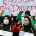 Dokumentasi demonstrasi sejumlah perempuan aktivis menyerukan stop kekerasan dan pelecehan seksual terhadap perempuan. (MASAPNEWS/ANT)