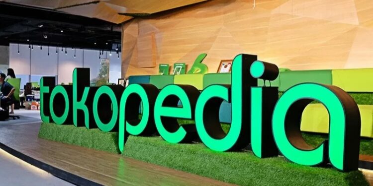 Display logo Tokopedia. (MASAPNEWS/ANT/HO-Tokopedia)