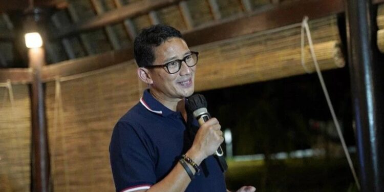 Menteri Pariwisata dan Ekonomi Kreatif Sandiaga Uno di Tanjung Lesung, Banten, Rabu (22/12/2021). (MASAPNEWS/ANT/HO-Kemenparekraf)