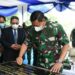 Kasal Laksamana TNI Yudo Margono saat menandatangani prasasti Peresmian Gereja Persekutuan Oikumene Umat Kristen "POUK" TNI AL Ciangsana dan Kantor Konsistori Majelis, di Komplek Perumahan Dinas TNI AL, Ciangsana, Gunung Putri, Bogor Jawa Barat, Senin (27/12/2021). (MASAPNEWS/ANT/HO-Dispenal)