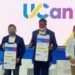 Komisaris Independen Indosat Ooredoo Hutchison Rudiantara (kanan), President Director and CEO Indosat Ooredoo Hutchison Vikram Sinha (tengah), dan Acting President Director PT Bank QNB Indonesia Tbk Geoffry Nugraha saat peluncuran kerja sama Indosat Ooredoo Hutchison dan PT Bank QNB Indonesia Tbk. di Jakarta, Rabu (19/1/2022). (MASAPNEWS/ANT)