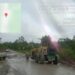 Suasana perbaikan ruas jalan Palangka Raya-Kuala Kurun di Desa Rangan Tate, Kecamatan Manuhing, Kabupaten Gumas, Rabu (12/1/2022). (IST)