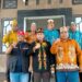 Ketua Harian DAD Kabupaten Gumas Herbert Y Asin (depan tengah) bersama Damang Kepala Adat Kedamangan Kurun Yehuda I Emun (depan kanan), Kepala Batamad Kabupaten Gumas Inoni (depan kiri), dan para tokoh lainnya. (IST)