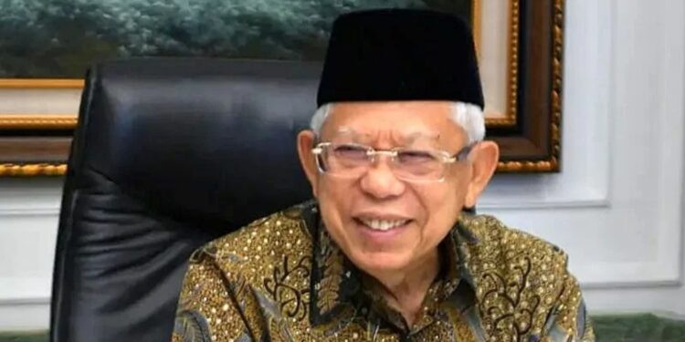 Wakil Presiden (Wapres) K.H. Ma’ruf Amin dalam orasi ilmiahnya pada acara Wisuda Periode VII Tahun Ajaran 2021/2022 Universitas Brawijaya melalui konferensi video di kediaman dinas Wapres, Jalan Diponegoro Nomor 2, Jakarta, Sabtu (12/2/2022). (MASAPNEWS/ANT/HO-BPMI – Setwapres)