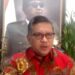 Sekjen DPP PDI Perjuangan Hasto Kristiyanto dalam webinar yang bertemakan Sharing Session tentang IKN Baru Indonesia secara daring, di Jakarta, Jumat (18/2/2022). (MASAPNEWS/ANT/HO-PDIP)