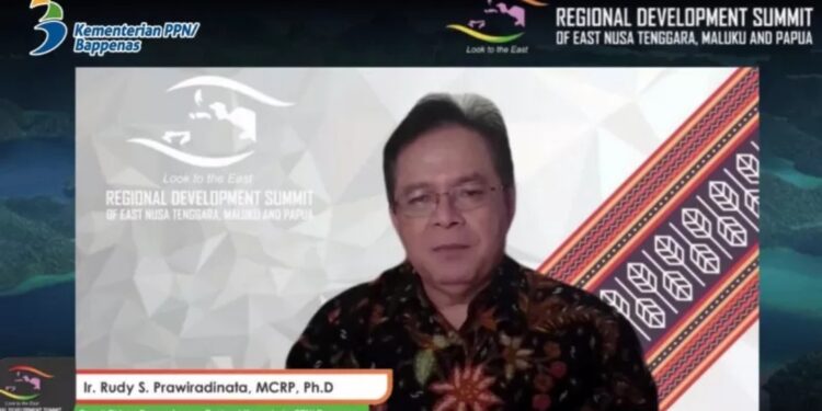 Tangkapan layar - Deputi Bidang Pengembangan Regional Kementerian PPN/Bappenas Rudy S. Prawiradinata. (MASAPNEWS/ANT/HO-Kementerian PPN/Bappenas)