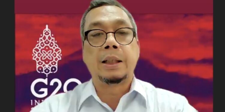 Tangkapan layar - Ketua Bakohumas dan Dirjen Informasi dan Komunikasi Kemenkominfo Usman Kansong dalam Webinar Kehumasan Pemindahan IKN, Jumat (25/2/2022). (MASAPNEWS/ANT)