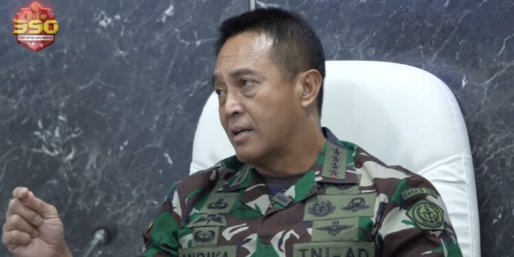 Tangkapan layar Panglima TNI Jenderal Andika Perkasa dalam kanal YouTube Jenderal TNI Andika Perkasa, Jakarta, Minggu (27/2/2022). (MASAPNEWS/ANT)