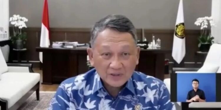 Tangkapan layar Menteri ESDM Arifin Tasrif dalam pembukaan forum Civil Society 20 (C20) yang dipantau di Jakarta, Senin (7/3/2022). (MASAPNEWS/ANT/HO-Kementerian ESDM)