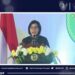 Menteri Keuangan Sri Mulyani Indrawati dalam Sosialisasi UU HKPD kepada Provinsi Riau yang diikuti Antara di Jakarta, Jumat (25/3/2022). (MASAPNEWS/ANT)