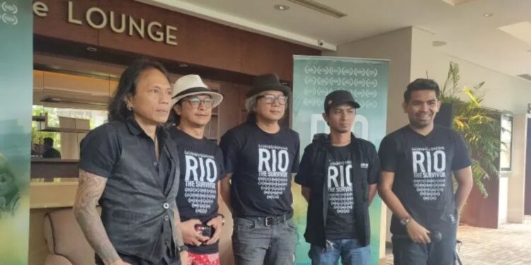 Para kru "Rio the Survivor" usai jumpa pers di Jakarta, Sabtu (26/3/2022). (MASAPNEWS/ANT)