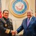 Kepala Staf Angkatan Laut (Kasal) Laksamana TNI Yudo Margono saat melaksanakan pertemuan dengan US Secretary of the Navy (US SECNAV) Carlos Del Toro di Washington DC, Amerika Serikat, Kamis (30/3/2022). (MASAPNEWS/ANT/HO-Dispenal)