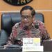 Menkopolhukam Mahfud MD memimpin rapat koordinasi terbatas di Kantor Kementerian Koordinator Bidang Politik, Hukum, dan Keamanan, di Jakarta, Sabtu (9/4/2022). (MASAPNEWS/ANT/HO-Humas Kemenko Polhukam RI)