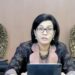 Menteri Keuangan Sri Mulyani Indrawati selaku Ketua Komite Stabilitas Sistem Keuangan (KSSK) dalam Konferensi Pers KSSK di Jakarta, Rabu (13/4/2022). (MASAPNEWS/ANT)