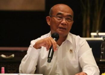 Menteri Koordinator Pembangunan Manusia dan Kebudayaan (Menko PMK) Muhadjir Effendy saat memimpin Rapat Koordinasi Tingkat Menteri dengan tema "Evaluasi Persiapan Pelaksanaan GPDRR Ke-7 Tahun 2022" di Bali Nusa Dua Convention Center (BNDCC), Kamis (21/4/2022). (MASAPNEWS/ANT)