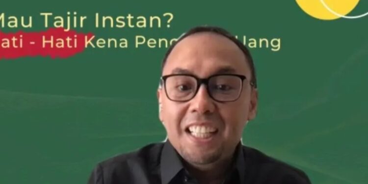 Tangkapan layar - Kepala Pusat Pelaporan dan Analisis Transaksi Keuangan (PPATK) Ivan Yustiavandana dalam ebinar Forum Milenial Madjoe, Sabtu (23/4/2022). (MASAPNEWS/ANT)