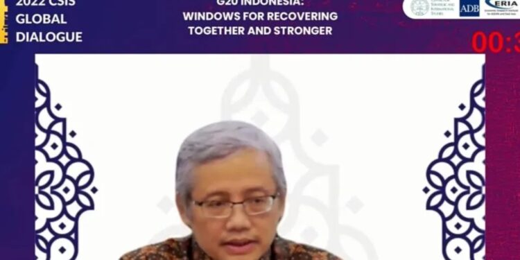 Tangkapan layar Sekretaris Jenderal Kementerian Kesehatan Kunta Wibawa Dasa Nugraha dalam CSIS Global Dialogue 2022, Rabu (27/4/2022) (MASAPNEWS/ANT)