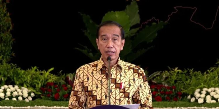 Tangkapan layar - Presiden RI Joko Widodo memberikan arahan dalam Peresmian Pembukaan Musyawarah Perencanaan Pembangunan Nasional 2022 di Istana Negara, Jakarta, Kamis (28/4/2022). (MASAPNEWS/ANT)