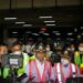 Menteri Perhubungan Budi Karya Sumadi (tengah) memberikan keterangan pers saat kunjungannya di Terminal 2 Domestik Bandara Soekarno Hatta, Tangerang, Banten, Minggu (8/5/2022). (MASAPNEWS/ANT)