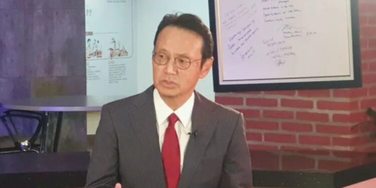 Duta Besar Jepang untuk Indonesia Kenji Kanasugi dalam sesi wawancara International Corner bersama ANTARA di Jakarta pada Rabu (11 Mei 2022). (MASAPNEWS/ANT)