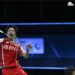 Pebulu tangkis ganda putra Indonesia Kevin Sanjaya Sukamuljo (kiri) dan Mohammad Ahsan (kanan) mengembalikan kok ke arah lawannya pasangan pebulu tangkis ganda putra Jepang Takuro Hoki dan Yugo Kobayashi dalam pertandingan babak semifinal final Piala Thomas 2022 di Impact Arena, Bangkok, Thailand, Jumat (13/5/2022). Kevin/Ahsan menang dengan skor 22-20, 8-21 dan 24-22 dan membawa Indonesia unggul sementara atas Jepang 2-0. (MASAPNEWS/ANT)