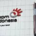 Logo Telkom di gedung PT Telkom Indonesia Tbk. (MASAPNEWS/ANT/HO-PT Telkom Indonesia)