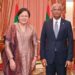 Duta Besar RI untuk Maladewa Dewi Gustina Tobing (kiri) bertemu dengan Presiden Maladewa Ibrahim Mohamed Solih (kanan) di Istana Presiden Maladewa di Male pada Selasa (17/5/2022). (MASAPNEWS/ANT/HO-KBRI Colombo)
