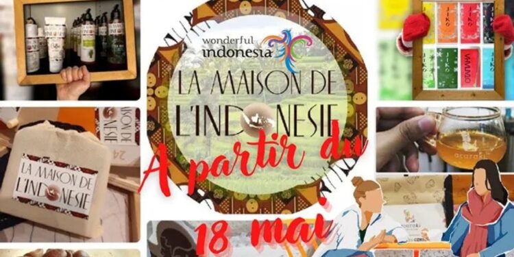 Pengumuman peresmian pembukaan Rumah Indonesia atau La Maison De L'Indonesie (LMDI) pada 18 Mei di Paris, Prancis. (MASAPNEWS/ANT/HO-LMDI)