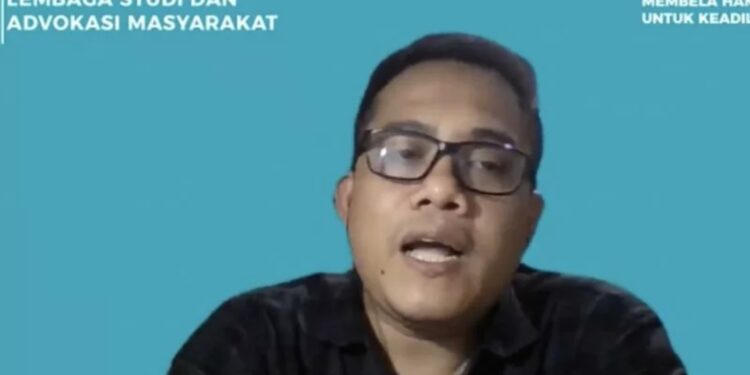 Tangkapan layar Direktur Eksekutif ELSAM Wahyudi Djafar menyampaikan paparan soal Otoritas Data Pribadi saat sesi diskusi virtual yang disiarkan kanal Youtube ELSAM di Jakarta, Jumat (12/11/2021). (MASAPNEWS/ANT)