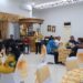 Bupati Gumas Jaya S Monong menyampaikan sambutan saat malam ramah tamah di rujab bupati di Kuala Kurun, Senin malam (20/6/2022). (MASAPNEWS/GCM)