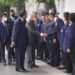 Suasana penyambutan kunjungan Mantan Perdana Menteri Malaysia Mahathir Mohamad ke Kantor DPP NasDem atau NasDem Tower, Jakarta, Jumat (17/6/2022). (ANT)