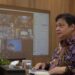 Menteri Koordinator Bidang Perekonomian Airlangga Hartarto saat memimpin langsung Rapat Koordinasi Terbatas terkait Penanganan dan Pengendalian Penyakit Mulut dan Kuku yang digelar secara daring, Rabu (08/06/2022). (MASAPNEWS/ANT/HO-Kemenko Perekonomian)