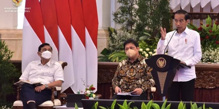 Presiden Joko Widodo memimpin Sidang Kabinet Paripurna dengan topik Antisipasi Krisis Pangan dan Energi, Senin (20/6/2022,4:26 PM), di Istana Negara, Jakarta. (MASAPNEWS/ANT/Twitter/@setkabgoid)