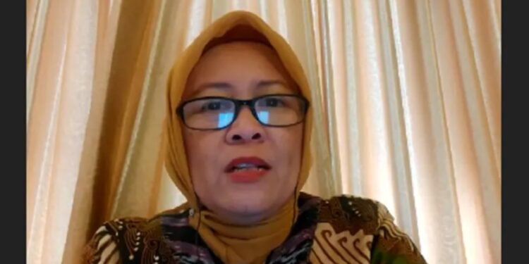 Tangkapan layar - Asisten Deputi Pengembangan Teknologi Informasi dan Inkubasi Usaha Kemenkop UKM Cristina Agustin saat memberikan sambutan di konferensi pers Youtap, Selasa (21/6/2022) (MASAPNEWS/ANT)