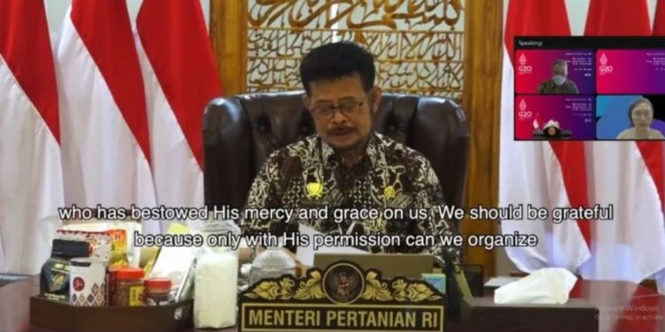 Menteri Pertanian Syahrul Yasin Limpo. (MASAPNEWS/ANT/tangkapan layar)