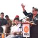 Ketua Majelis Syuro PKS Habib Dr Salim Al Jufri memberikan sambutan di sela peringatan Hari Laut Dunia di area Pantai Kenjeran Surabaya, Minggu (26/6/2022). (MASAPNEWS/ANT/HO-Humas PKS Jatim)
