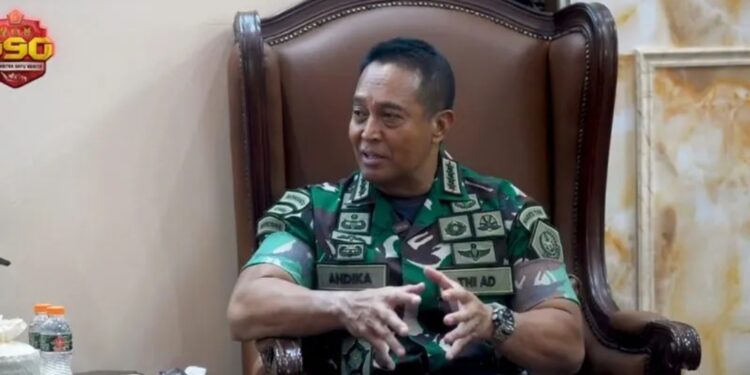 Tangkapan layar Panglima TNI Jenderal Andika Perkasa. (MASAPNEWS/ANT)