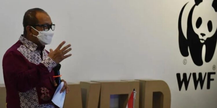 Sekretaris Kementerian Koperasi dan UKM Arif Rahman Hakim saat berada di Gedung World Wide Fund for Nature (WWF) Indonesia, Jakarta, Kamis (30/6/2022). (MASAPNEWS/ANT/HO-KemenkopUKM)