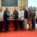 Wakil Ketua I DPRD Kotawaringin Timur Rudianur didampingi Ketua Bapemperda DPRD Handoyo J Wibowo saat menerima tim ahli dari DPR RI usai uji konsep penyusunan Rancangan Undang-undang tentang Provinsi Kalimantan Tengah, Senin (13/6/2022) malam. (ANT/DPRD Kotim)