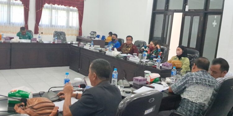 Ketua DPRD Kabupaten Gumas, Akerman Sahidar saat memimpin RDP terkait pengembangan Tahura Lapak Jaru, di Kuala Kurun, Jumat (1/7/2022). (MASAPNEWS/GCM)
