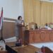 Wakil Bupati Gumas Efrensia LP Umbing membacakan pidato tertulis Bupati Jaya S Monong terkait jawaban pemerintah terhadap pandangan umum fraksi-fraksi pendukung DPRD, pada Rapat Paripurna ke-3 Masa Persidangan III Tahun Sidang 2022, Rabu (6/7/2022). (MASAPNEWS/GCM)