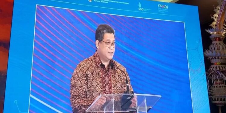 Deputi Gubernur Bank Indonesia (BI) Doni Primanto Joewono dalam Side Event G20 Indonesia 2022 yang bertajuk "Advancing Digital Economy and Finance" di Badung, Bali (12/07/2022). (MASAPNEWS/ANT)
