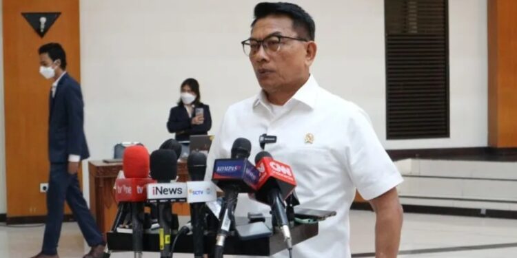 Kepala Staf Presiden, Jenderal TNI (Purn) Moeldoko, memberi keterangan pers, di Jakarta, Kamis (14/7/2022). (MASAPNEWS/ANT)