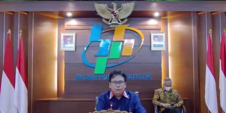 Tangkapan layar Kepala BPS Margo Yuwono dalam konferensi pers, Jumat (1/7/2022). (MASAPNEWS/ANT)