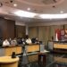 Deputi I KSP Febry Calvin Tetelepta memimpin rapat koordinasi program pembangunan, pengoperasian, dan pemeliharaan Jaringan Tegangan Menengah di Maluku bersama di Gedung Bina Graha, Jakarta, Kamis (21/7/2022). (MASAPNEWS/ANT/HO-KSP)